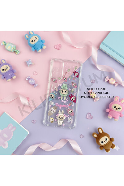 Kılıforyum Redmi Note 11 Pro - Note12 Pro 4g Case with Card Slot Corner Protection Printed Case