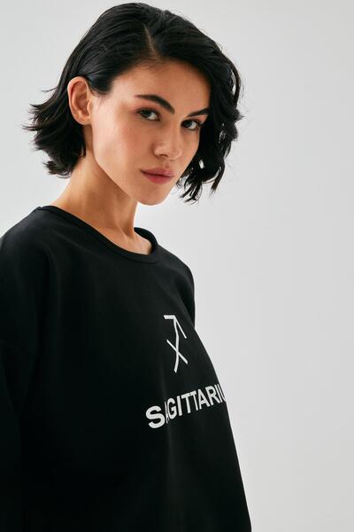 Akbeniz Γυναικείο Σετ Φόρμας Μαύρο Φιόγκο Ταραχής oversized 2 Πλεκτό Σετ Φόρμας για το σπίτι