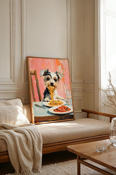 Dekorsiahome Masa dintr-o singura piesa cu rama din lemn pentru camera de zi,...