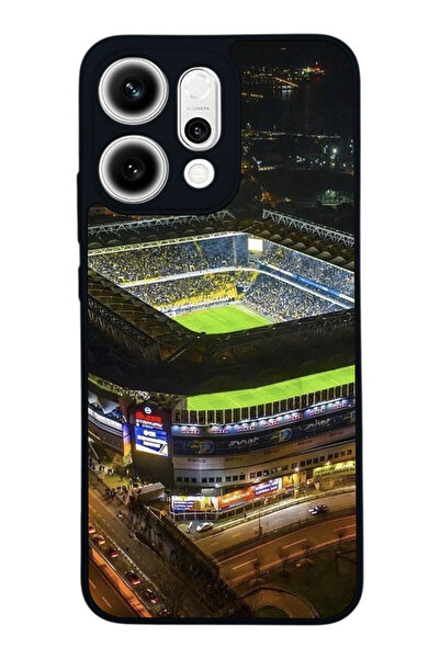 Aksel Kılıf Reno 14 Compatible Printed , Matte Black, Soft Silicone, Protecti...