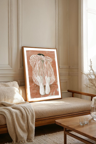 Dekorsiahome Tek Parça Ahşap Çerçeveli Oturma Odası Salon Mutfak Tablosu TK2104