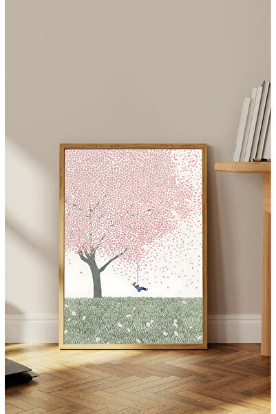 Dekorsiahome Tek Parça Ahşap Çerçeveli Oturma Odası Salon Mutfak Tablosu TK1984