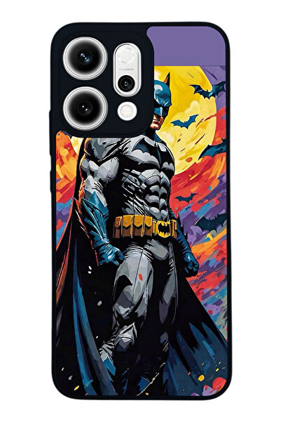 Aksel Kılıf Reno 14 Compatible Printed , Matte Black, Soft Silicone, Protecti...