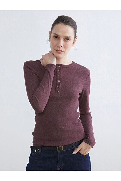 LC Waikiki Claret Red Crew Neck Women's Bodysuit