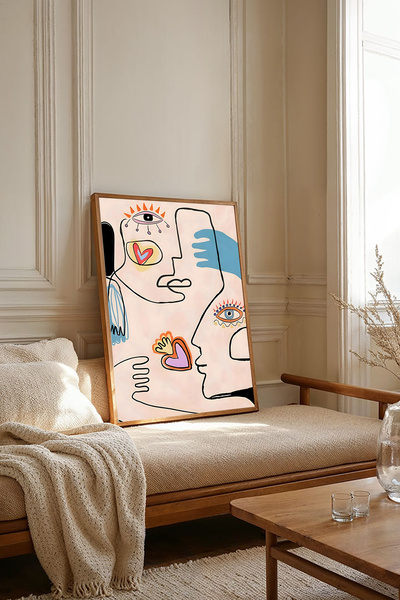 Dekorsiahome Masa dintr-o bucată cu cadru din lemn pentru sufragerie, sufrage...