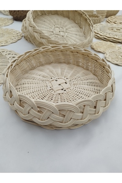 Genel Markalar %100 Doğal El Yapımı Çok Amaçlı Rattan Sepet (8X28 cm, 1. Sını...