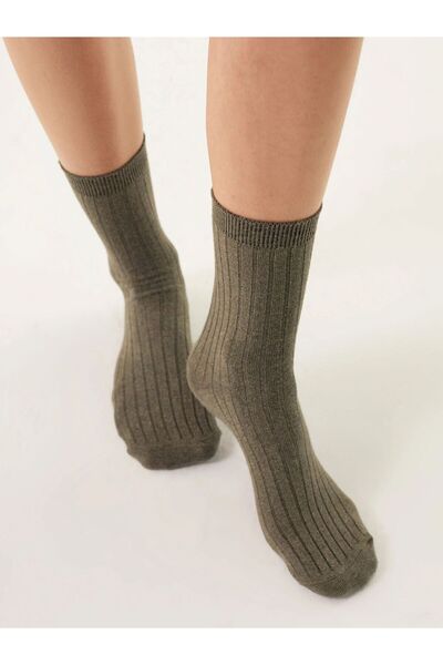 nublik Geri Dönüştürülmüş Pamuklu Fitilli Orta Boy Çorap