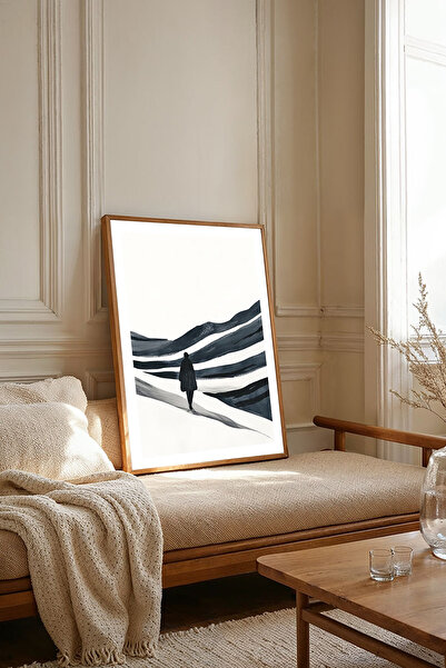 Dekorsiahome Tek Parça Ahşap Çerçeveli Oturma Odası Salon Mutfak Tablosu TK2061