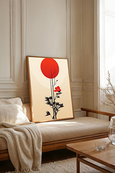 Dekorsiahome Tek Parça Ahşap Çerçeveli Oturma Odası Salon Mutfak Tablosu TK2013