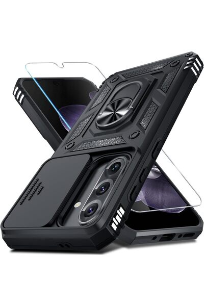 Kipgsm Samsung Galaxy A36 Uyumlu Ekran Koruyucu Kılıf Sürgülü Yüzüklü Standlı...