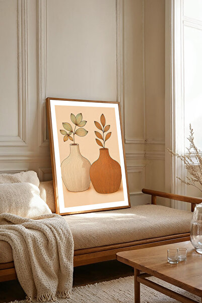 Dekorsiahome Tek Parça Ahşap Çerçeveli Oturma Odası Salon Mutfak Tablosu TK2107