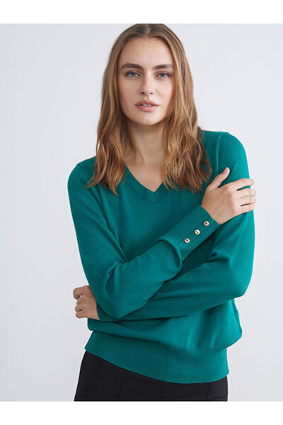 LC Waikiki V-Neck Women's Knitwear Sweater