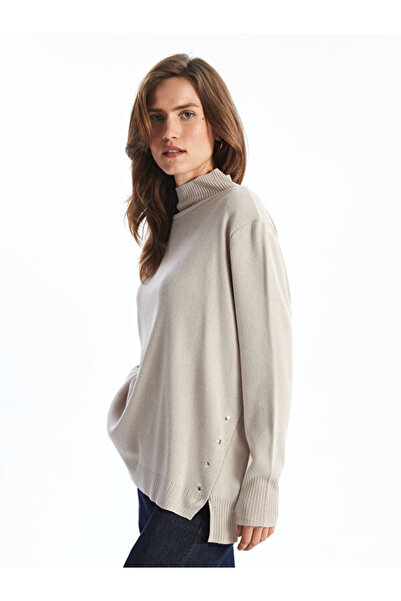 LC Waikiki Half Turtleneck Oversize Women's Knitwear Sweater