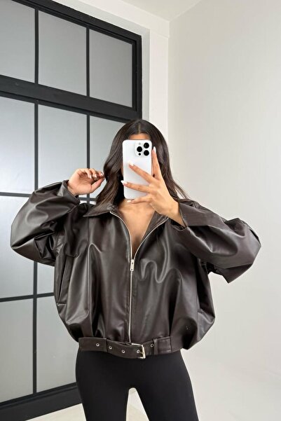 Jaglion Luvren Belted Leather Jacket