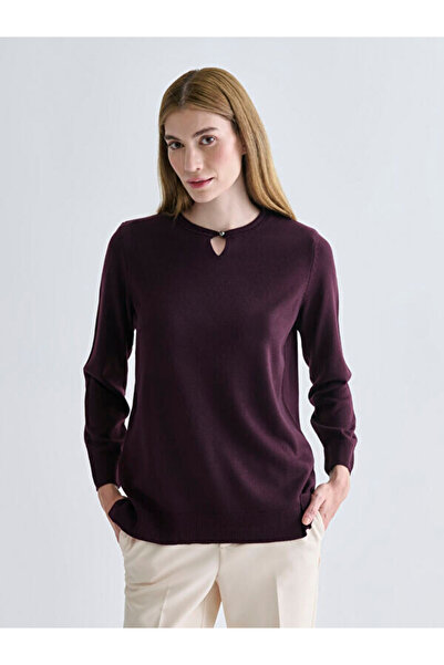 LC Waikiki طاقم الرقبة سترة تريكو المرأة