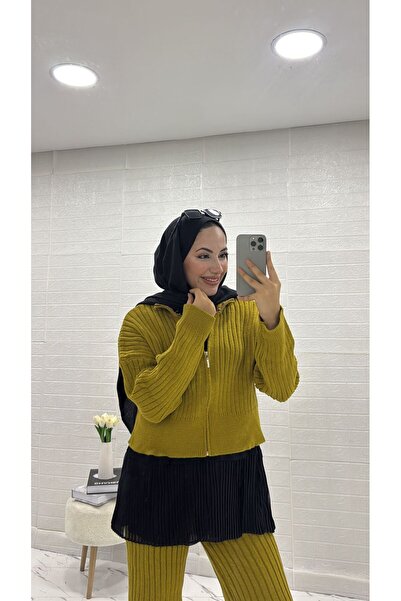 İlaydaalgül HEM TESETTÜRE HEM AÇIK BAYANLARIN GİYEBİLECEĞİ FERMUARLI YARIM İK...