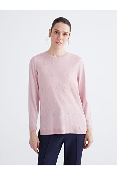 LC Waikiki Crew Neck Self Patterned Women's Knitwear Sweater