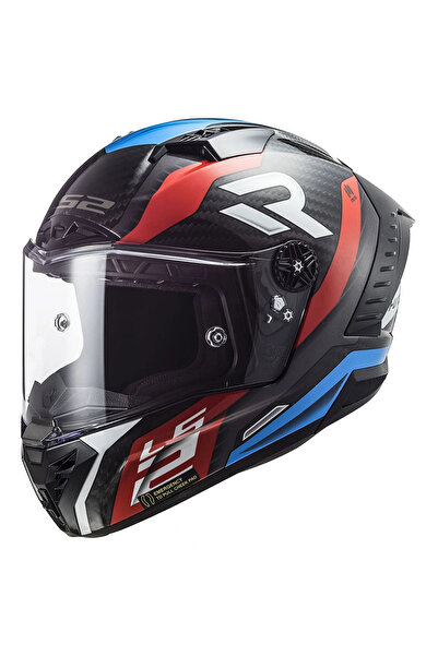 LS2 THUNDER KARBON SUPRA KIRMIZI-MAVİ KASK
