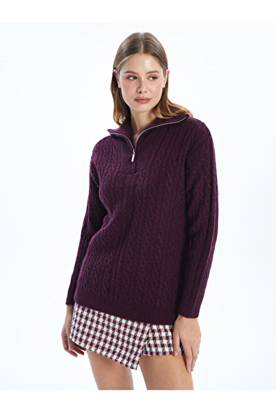 LC Waikiki Pulover de damă cu guler ridicat cu model