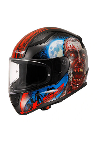 LS2 RAPID 2 ZOMBIE SİYAH-KIRMIZI KASK