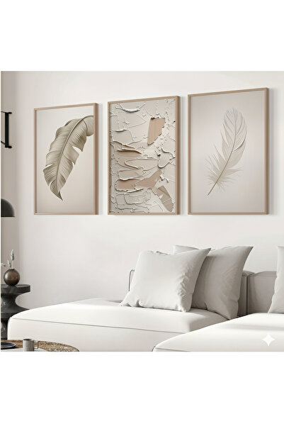 Thorosswood "Zen Lüks Koleksiyon" Ahşap Çerçeveli MDF Duvar Tablosu Seti