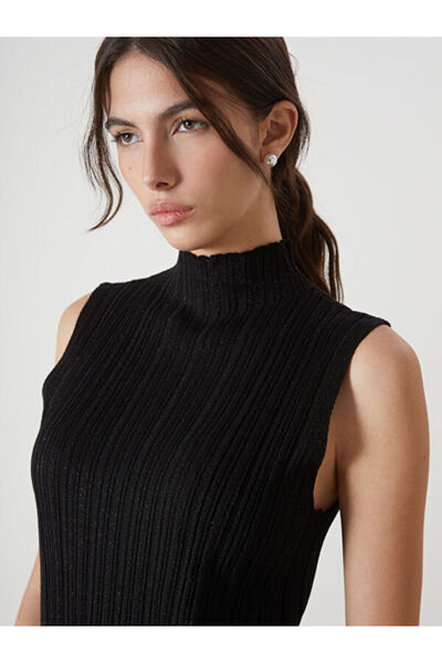 LC Waikiki Half Turtleneck Shiny Look Women's Knitwear Sweater