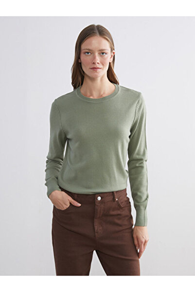 LC Waikiki طاقم الرقبة سترة تريكو المرأة