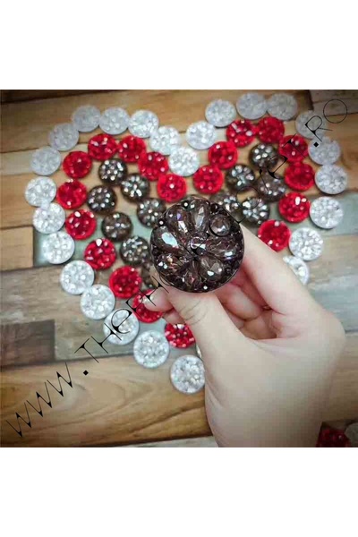 KESNUP Phone holder between fingers with Crystals Black