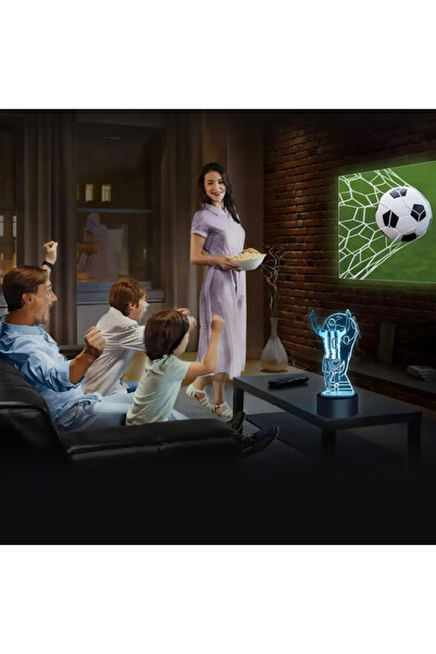 KESNUP 3D LED night light with Leo Messi hologram for children, Black