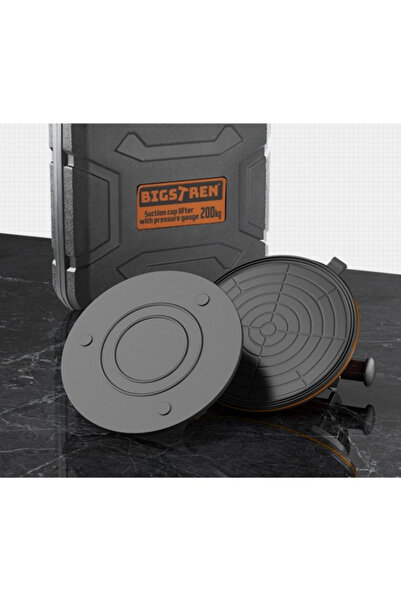 KESNUP Suction cup with pressure gauge and vacuum pump for plate handling, Black