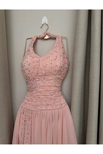 DEYARA FASHION LOL chiffon evening dress with hand embroidery