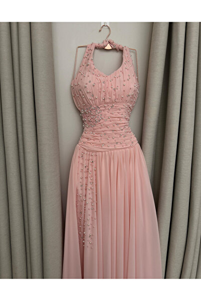 DEYARA FASHION LOL chiffon evening dress with hand embroidery