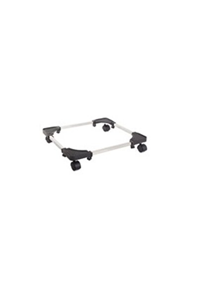 KESNUP Washing machine stand with wheels, Black / Silver