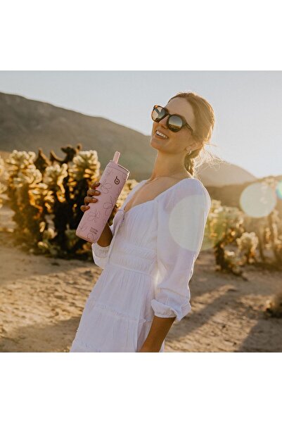 bottlebottle 24 oz Insulated Stainless Steel Water Bottle with Straw Cap & Handle, Leakproof, BPA-Free