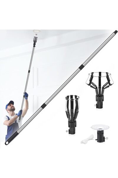Generic High Ceiling Light Bulb Changer - Diposiconx with Suction Cup and Basket