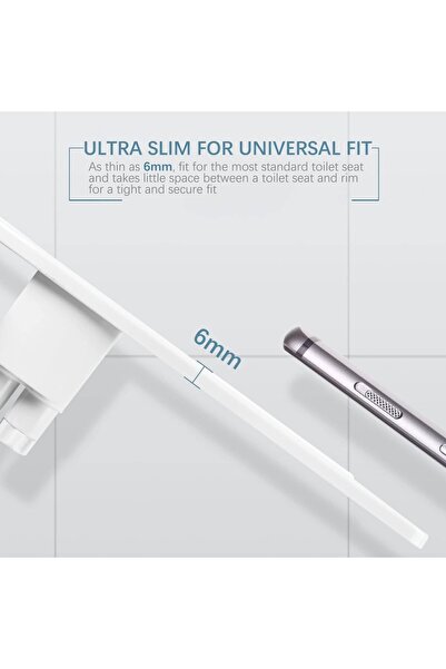 IBAMA Non-Electric Toilet Bidet Attachment - Dual Nozzle, Black