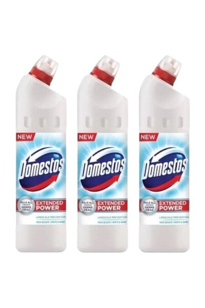 Domestos Set x3 Decolorant Alb și Strălucitor (Alb) 750ml – Curățare Profundă...