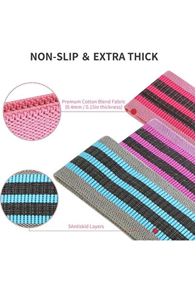 PROIRON Hip & Glute Resistance Bands — Wide Anti-Slip Nylon Fabric with Training Guide