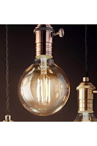 Generic Mioxg LED Edison Bulb E27 G80 Vintage Filament 4W 2700K Warm White Amber Glass - 2 Pack