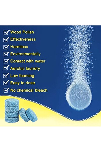 Generic Windshield washer fluid tablets for cars, all types of glass, and mirrors. Concentrated and easy to dissolve. 50 tablets.