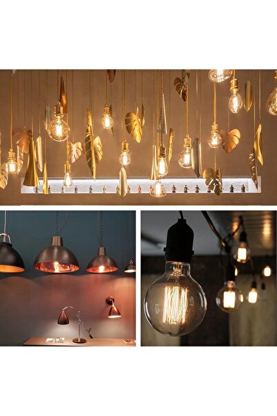 Generic Mioxg LED Edison Bulb E27 G80 Vintage Filament 4W 2700K Warm White Amber Glass - 2 Pack