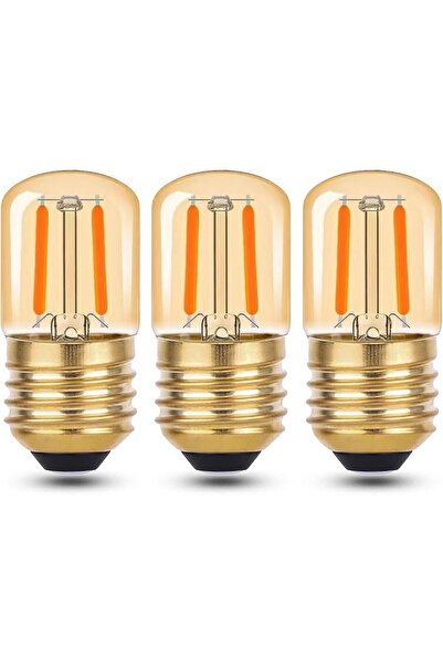 Generic EASYIVY 1W E27 T28 Vintage Amber Glass Warm White 2200K LED Night Bul...