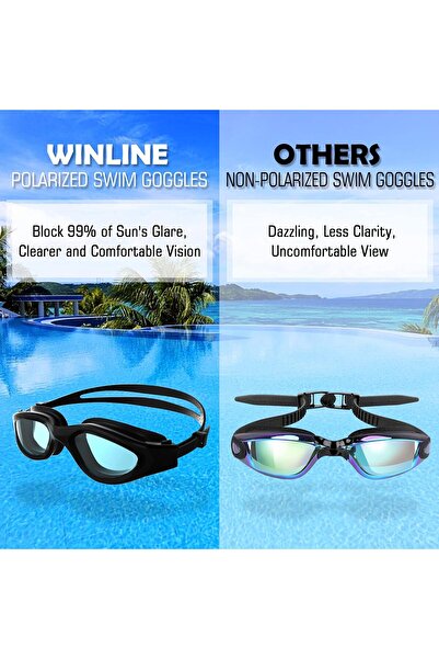genernic Winline Polarized Anti-Fog Leakproof Adjustable Swimming Goggles (Unisex)