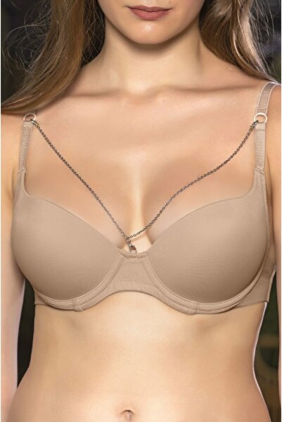 Veille V-Neck Chain Half Support Bra, Shaping Everyday Elegance, Half Padded Push up Bra