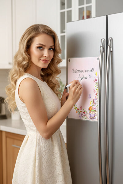 Ficksy Summer Erasable Note Paper - A4 - Magnetic - Pvc - Refrigerator Note Holder & Desktop - Planner - Planner