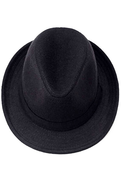 Skygo Çocuk Boy Siyah Kumaş Fötr Şapka Gösteri Şapkası 54 No