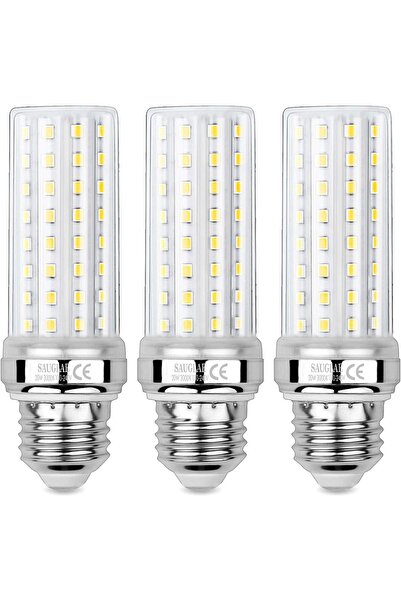 Generic SAUGLAE 20W LED Corn Bulbs (E27), Warm White 3000K, 2300 lm, Pack of 3