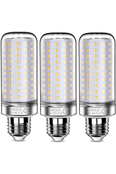 Generic SAUGLAE 26W LED Light Bulbs, Equivalent to 200W Incandescent, E27 Edison Screw, 3000K Warm White, 3-