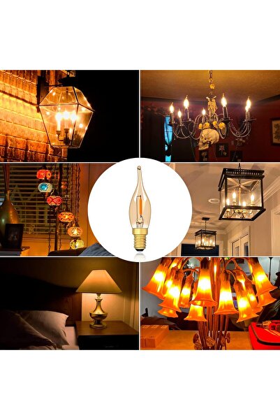 Century Light C22TG E14 Flame LED Bulbs 0.7W (7W equiv) 2200K Warm - Pack of 6