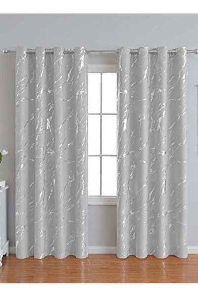 X SPRING 2-Piece Marble Print Curtains Suitable For Bedroom, Living Room, Home Office